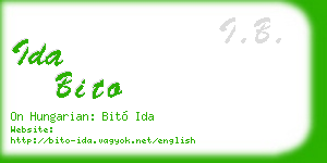 ida bito business card